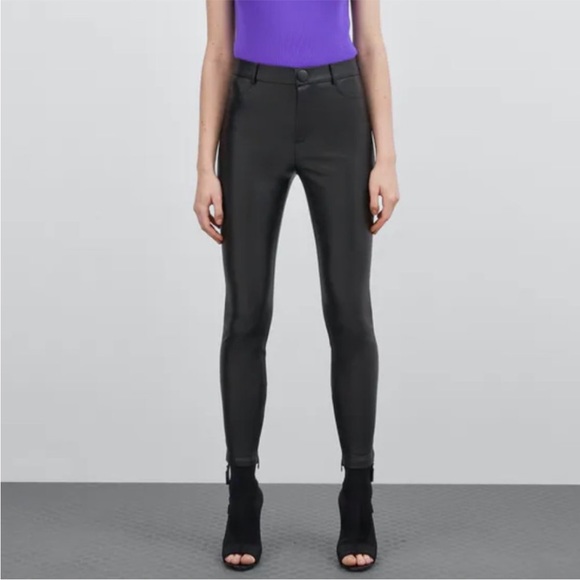 Zara Faux Leather leggings - Picture 4 of 11